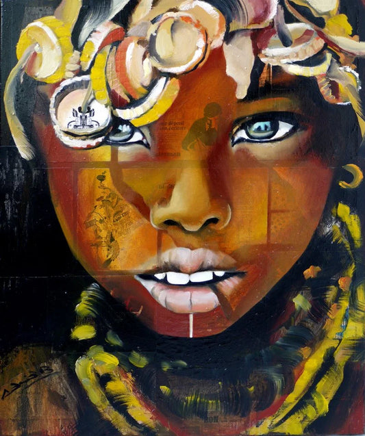 African Beauty- Impression sur aluminium