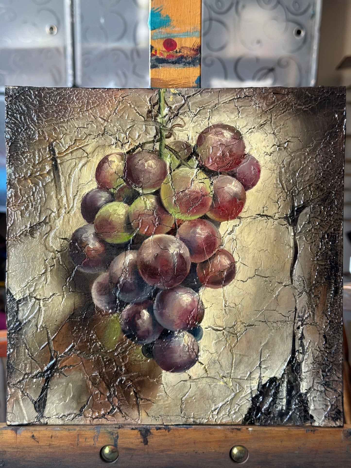 Muscat de Hambourg 25 x 25 cm - Peinture