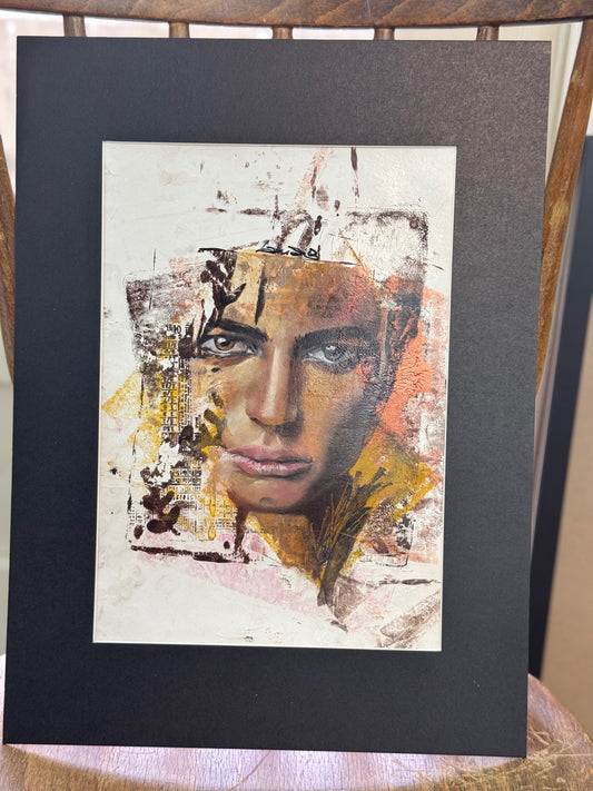 Empreinte Fugitive format A4 (30x40 cm avec cadre)- Peinture