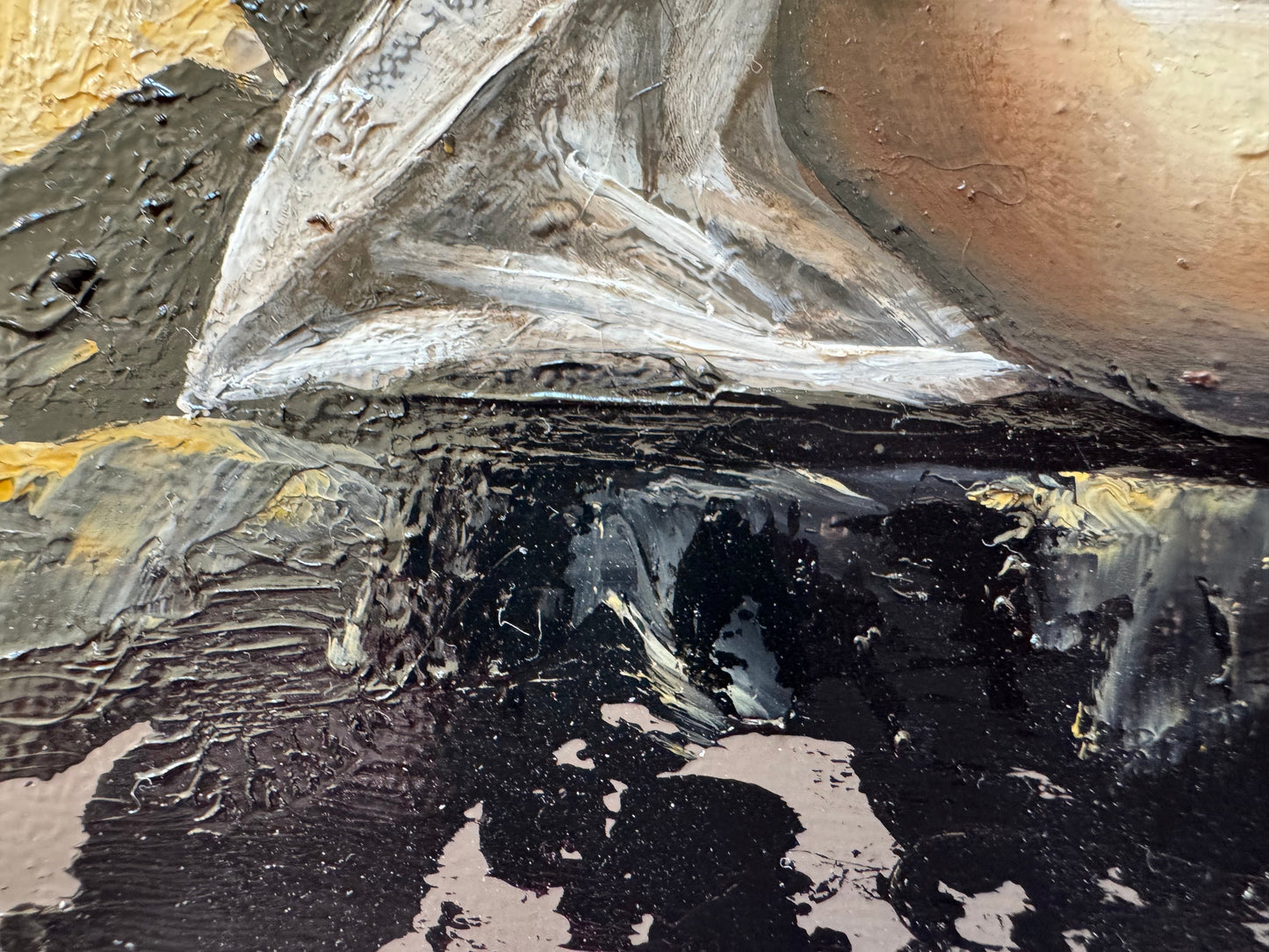 "Insolence" huile originale sur carton entoilé, encadré soigneusement avec certificat d'authencité.